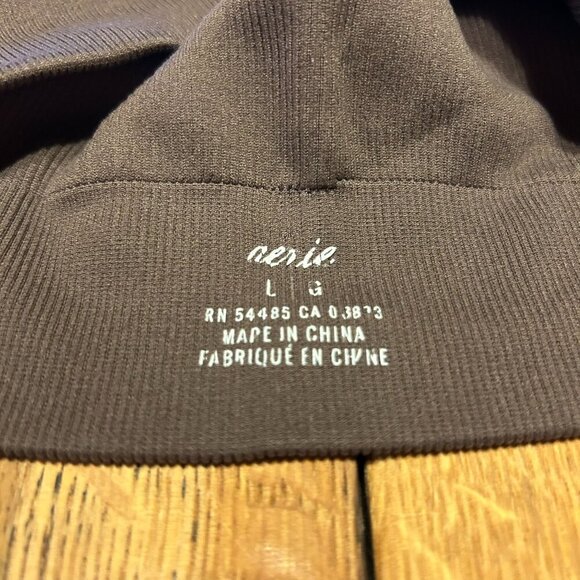 Brown Aerie Ribbed Strappy Bralette - Picture 3 of 3